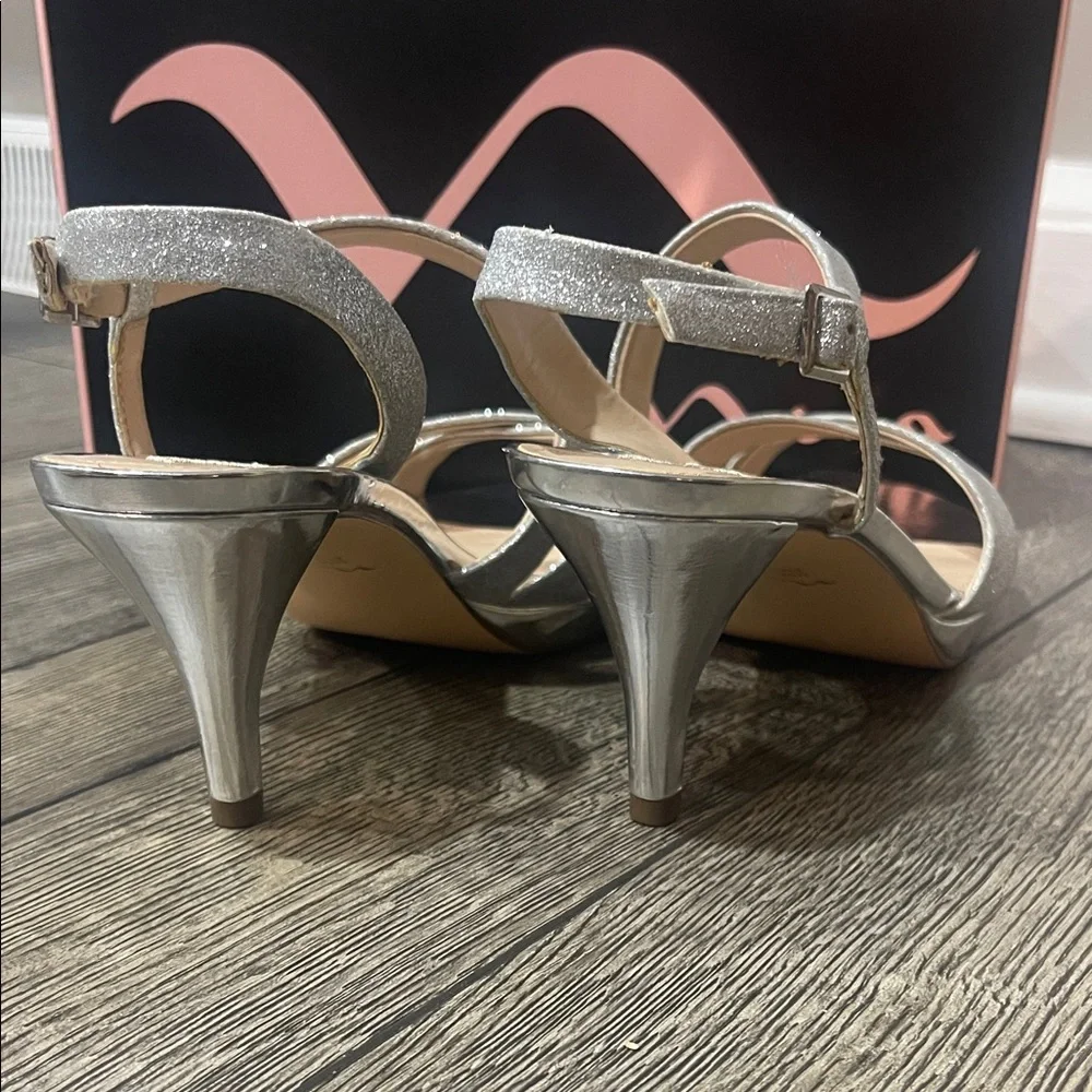 Nina Silver Sparkle Women's Sandals - Picture 3 of 3